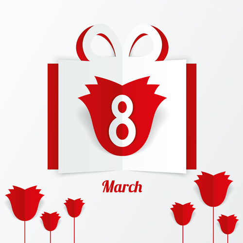Red Style 8 March design elements 01