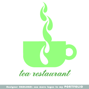 Restaurant logos design elements vectors set 02