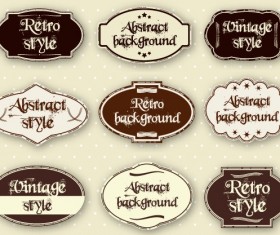 Retro style creative labels vector 01