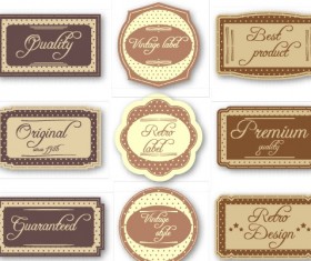 Retro style creative labels vector 02
