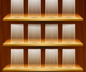 Shiny shelves creative background vector art 03