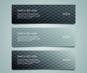 Shiny honeycomb banner design vectors 05