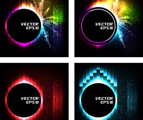 Sparkling round creative background vector