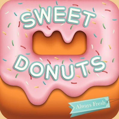Sweet donuts design elements vector