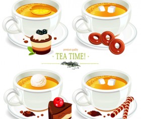 Creative tea design elements vector set 03