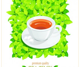 Creative tea design elements vector set 04