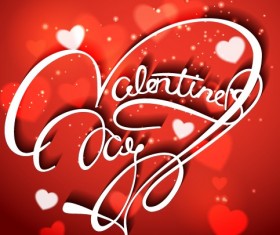 Valentine Day red style background vector 01