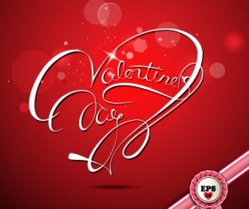 Valentine Day red style background vector 02