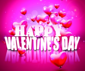 Valentine glass texture heart vector background