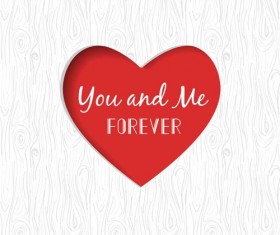 Romantic Valentine hearts vector background art 03