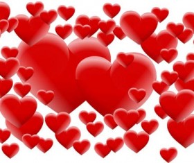 Romantic Valentine hearts vector background art 05