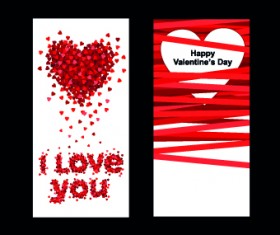 Happy Valentine Day creative banner vector 02