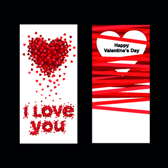 Happy Valentine Day creative banner vector 02