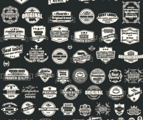 Vector set of vintage style label graphics 01 free download