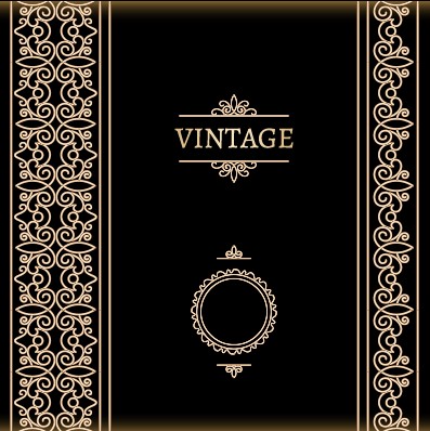 Vector set of vintage luxury background design 02