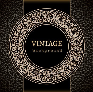 Vector set of vintage luxury background design 05