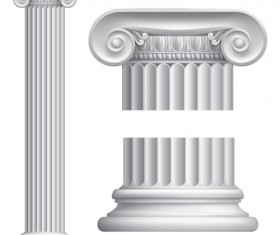 Vintage columns design elements vector 02