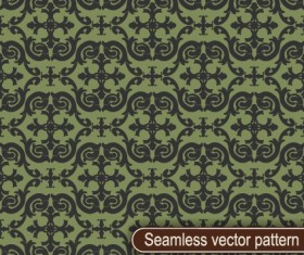 Vintage floral seamless vector pattern 01