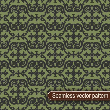 Vintage floral seamless vector pattern 01