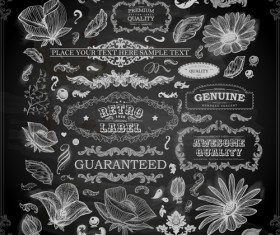 Vintage ornaments covers for labels and frame vector 04