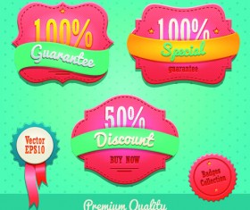 Vintage premium quality labels design vector 01