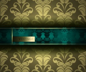 Vintage seamless luxury pattern background vector 01