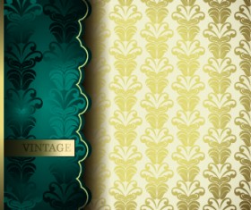 Vintage seamless luxury pattern background vector 02