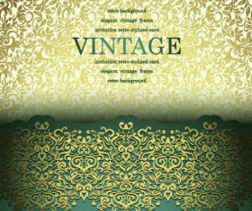 Vintage seamless luxury pattern background vector 03