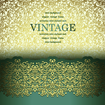 Vintage seamless luxury pattern background vector 03