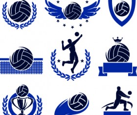 Volleyball logos illustration design vector