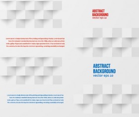 Abstract white square vector background 02