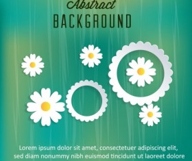White paper flower design background graphic