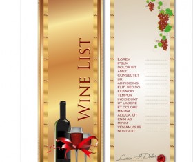 Wine menu list creative vector 04