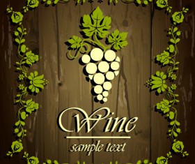 Wine vintage background vector set 03