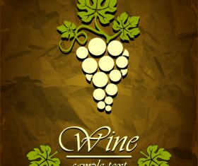 Wine vintage background vector set 04