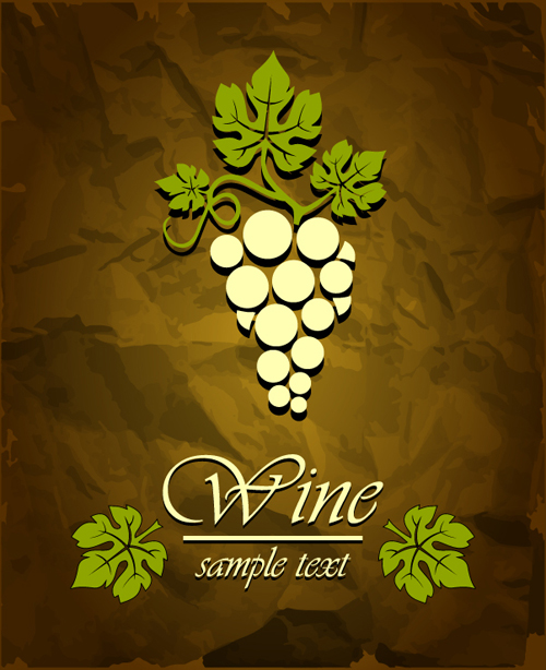 Wine vintage background vector set 04