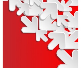 White arrows creative background vector 01