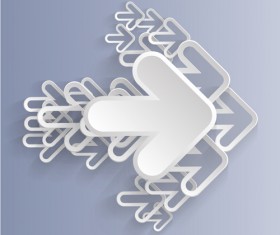 White arrows creative background vector 03