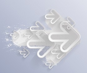 White arrows creative background vector 04