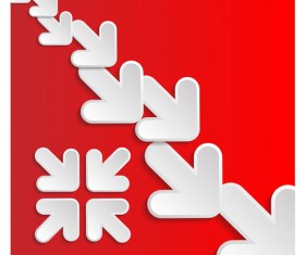 White arrows creative background vector 05