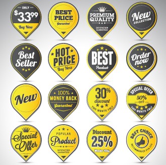 Creative sale badges design graphics 03