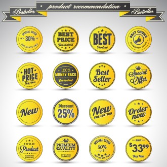 Creative sale badges design graphics 04