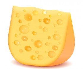 Realistic cheese design elements vector set 04