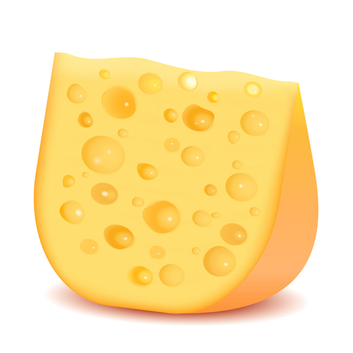 Realistic cheese design elements vector set 04