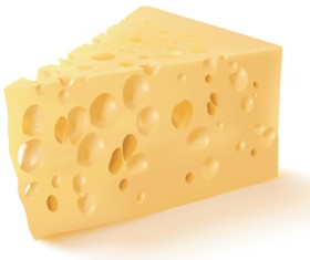 Realistic cheese design elements vector set 06