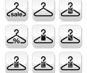 Creative clothes hangers design elements vector 03