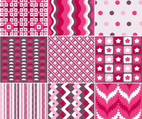 Beautiful fabric patterns vector material 02