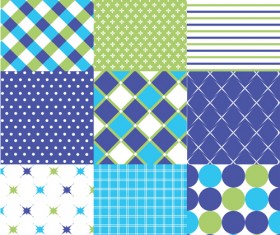 Beautiful fabric patterns vector material 04