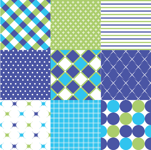 Download Beautiful fabric patterns vector material 04 free download