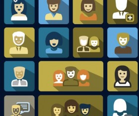 Vector flat social icons set 01